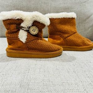 Cozy Brown Kids Boots